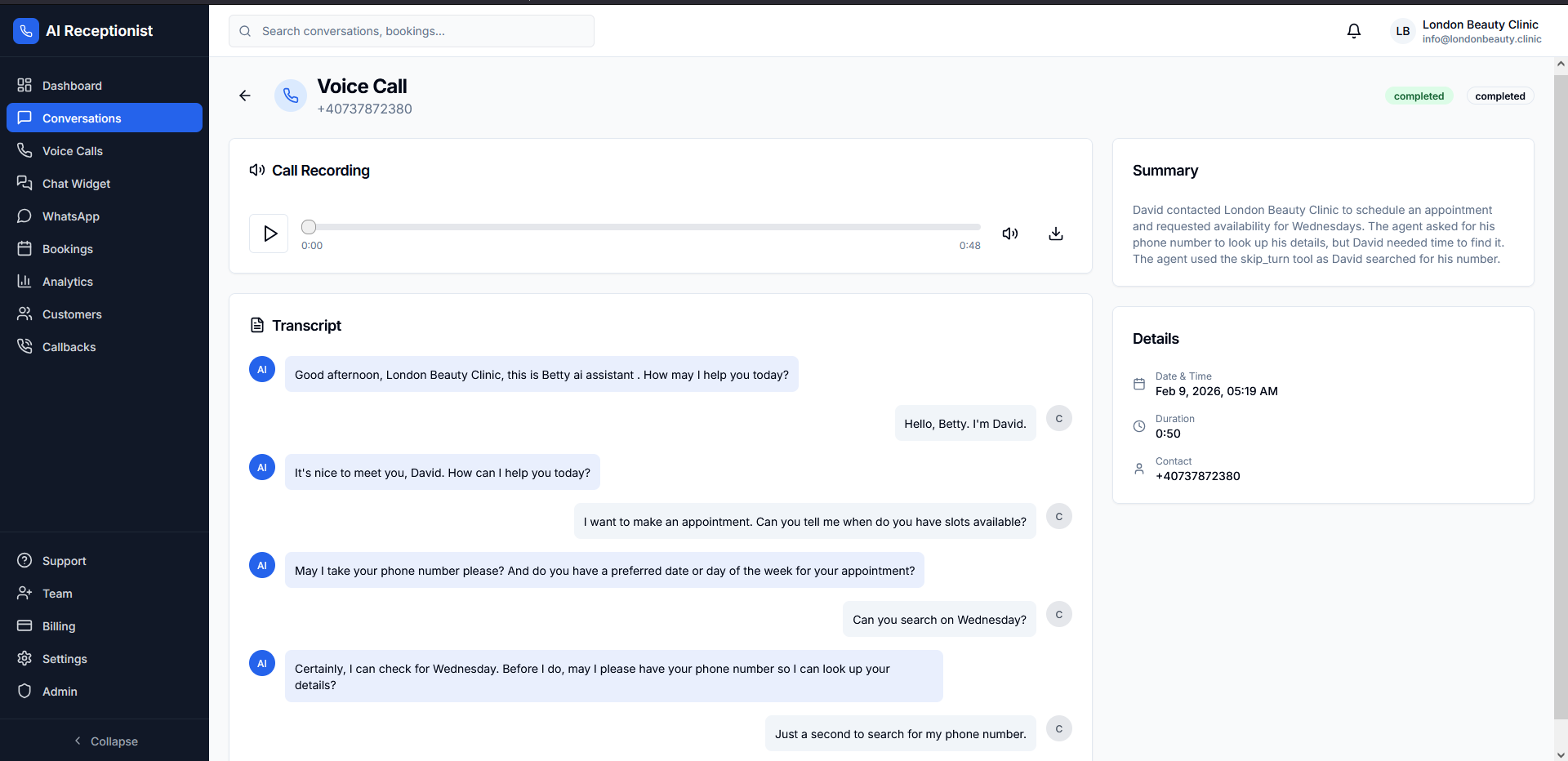 Transkrypcja Połączeń